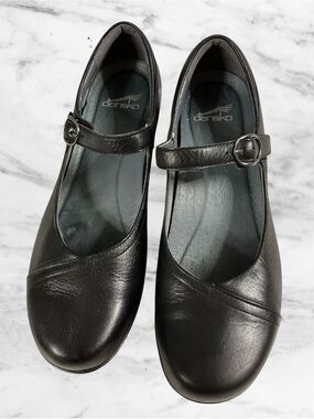 Dansko Women's Fawna Black Milled Nappa Mary Jane Shoes Size 10.5-11